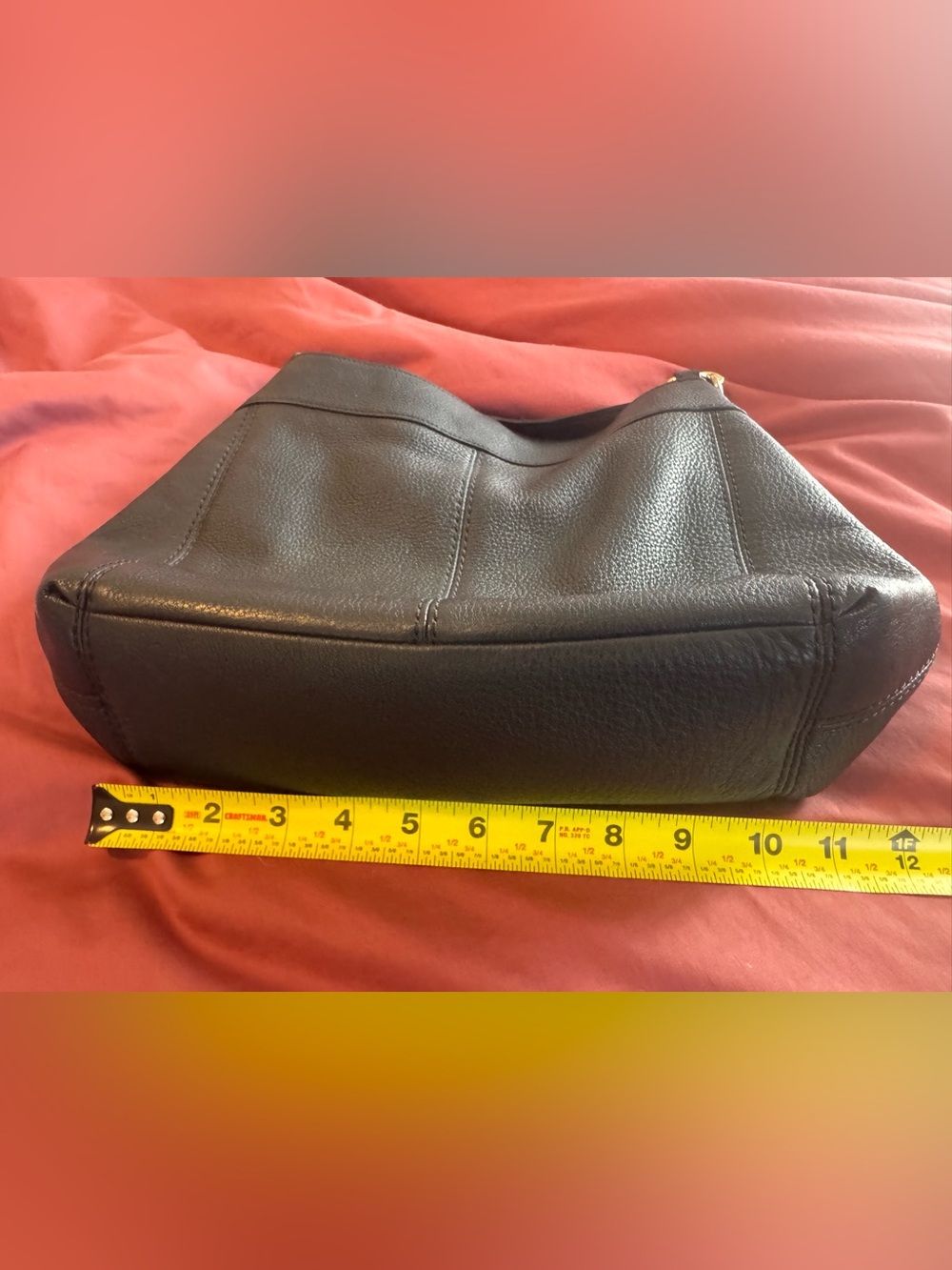 Coach Black Pebbled Leather Shoulder Hobo with Gold Hardware - Picture 11 of 12